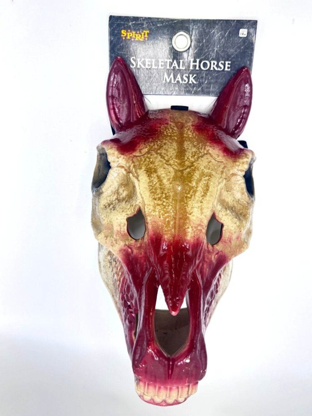 Spirit Halloween Skeletal Horse Mask Adjustable Straps Costume Mouth Opens Horro